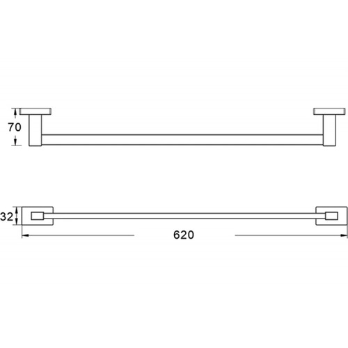 Полотенцедержатель Shevanik SG5617H черный матовый