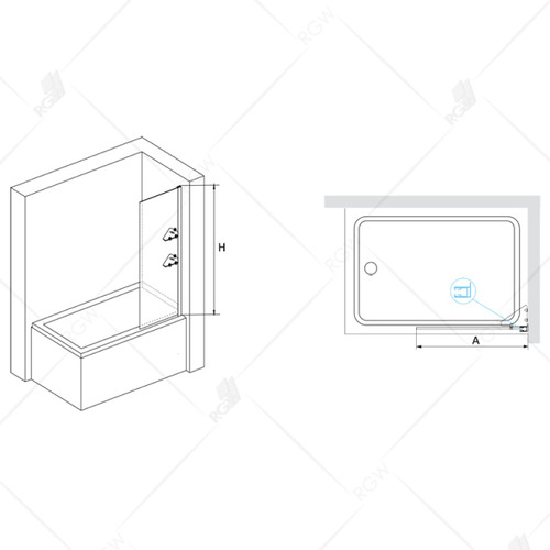 Шторка на ванну RGW Screens SC-53 80х150 стационарная