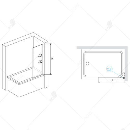 Шторка на ванну RGW Screens SC-54 80х150 стационарная