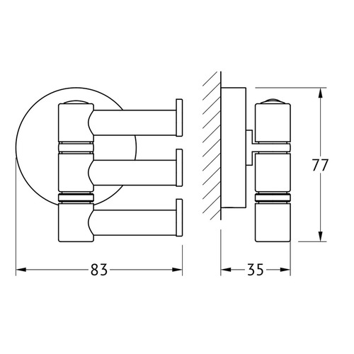 Крючок 3-е рога Ellux Elegance Ele 003