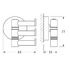 Крючок 3-е рога Ellux Elegance Ele 003