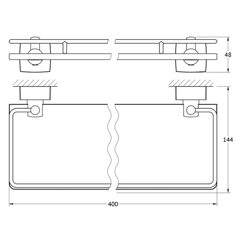 Полка с держателями FBS Esperado Esp 014 40 см