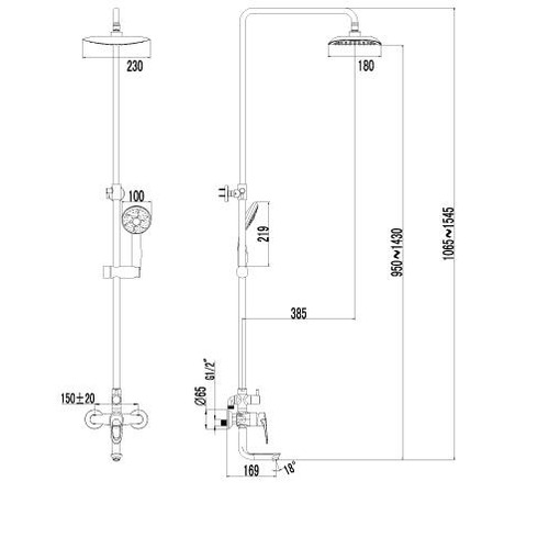 Душевая стойка Lemark Omega LM3162C
