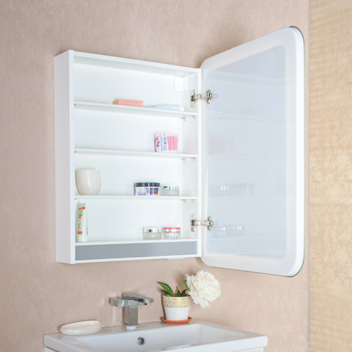Шкаф зеркальный Alavann Vanda Lux 60 белый