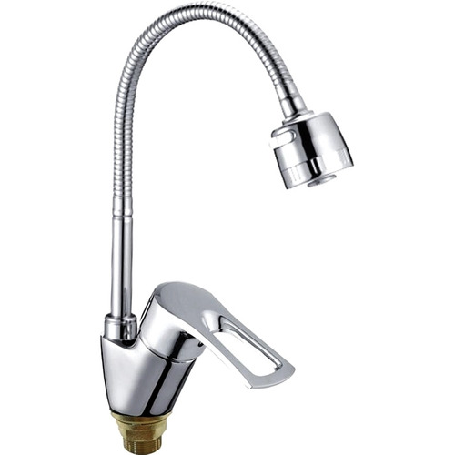 Смеситель для кухни Shevanik S5143 с гибким изливом хром глянцевый