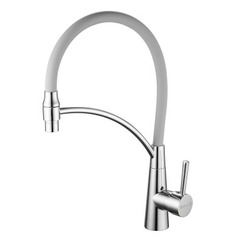 Смеситель для кухни Shevanik S743-9 с гибким изливом хром глянцевый