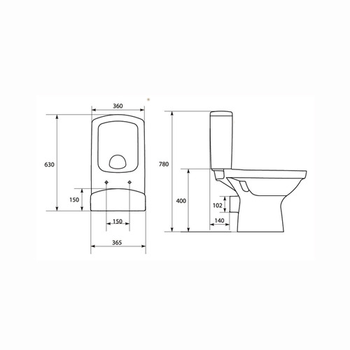 Унитаз-компакт Cersanit Easy P-KO-ES011-3/5-DL с бачком и сиденьем