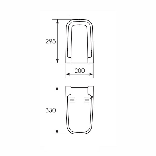Раковина Cersanit Pure P55 UM-PUR55/1 прямоугольная подвесная