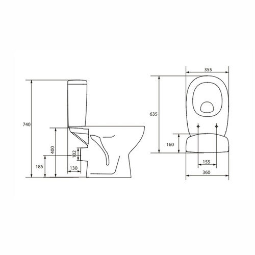 Унитаз-компакт Cersanit Arteco 031 S-KO-ART031-3/6-DL-w с бачком и сиденьем