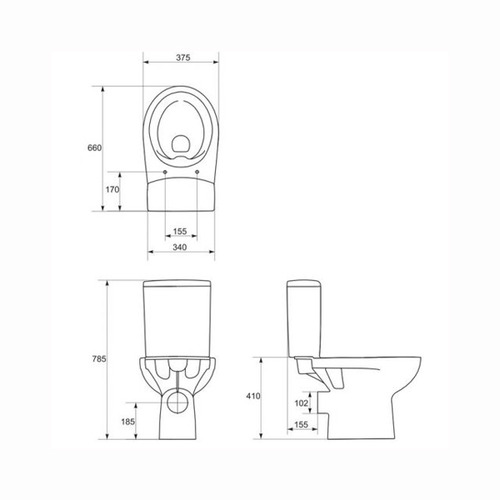 Унитаз-компакт Cersanit Nature New Clean On 011 S-KO-NTR011-3/5-COn-DL-w с бачком и сиденьем