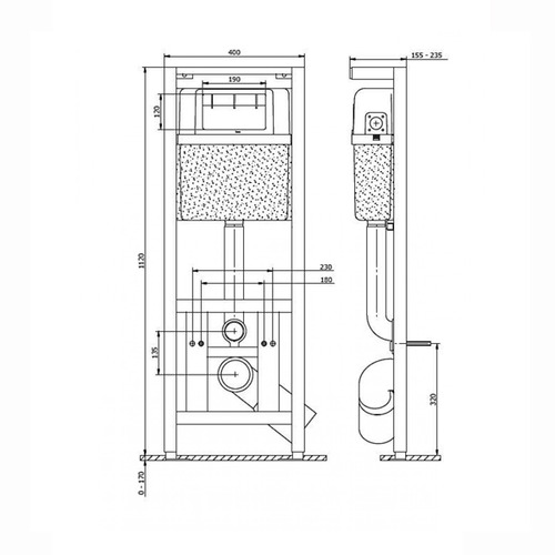 Комплект унитаз с инсталляцией Cersanit Delfi S-SET-DEL/LeonN/TPL/Cm-w