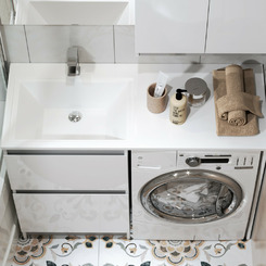 Тумба с раковиной Alavann Soft Silver 120 L