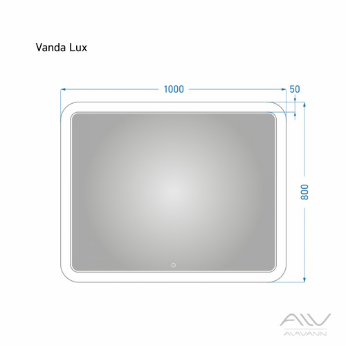 Зеркало Alavann Vanda Lux 100 с подсветкой