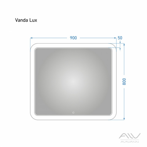 Зеркало Alavann Vanda Lux 90 с подсветкой