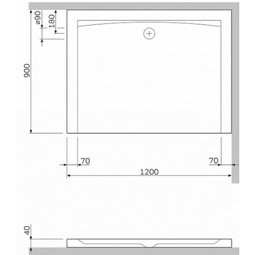 Душевой поддон Am.Pm Inspire S W51T-GSSO-12090W 120х90 акрил