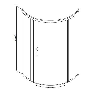 Душевой уголок Am.Pm Bliss L W53G-315-090MT64 90х90 без поддона