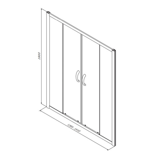 Душевая дверь Am.Pm Bliss L W53S-1402190MT 140х190