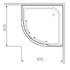 Душевой поддон Am.Pm Bliss L W53T-301-090W 90х90 полукруглый