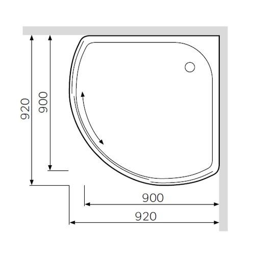 Душевой поддон Am.Pm Bliss L W53T-315-090W64 90х90 акрил