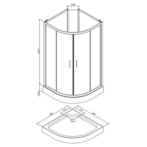 Душевая кабина Am.Pm Joy W85C-001-090GT 90х90 без крыши